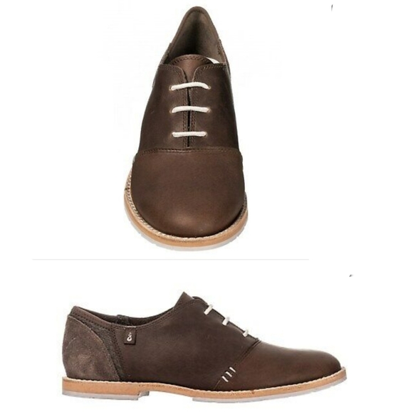 Ahnu Shoes - 🎈Ahnu Brown Oxford Leather Shoes, EUC, Sz8